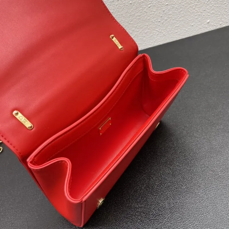 DG Red Chain Crossbody Satchel Bag 108 - Image 8
