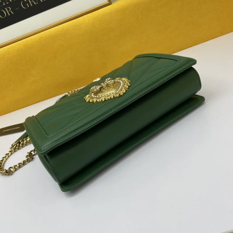 Dolce & Gabbana Green Leather Satchel Bag 115 - Image 5