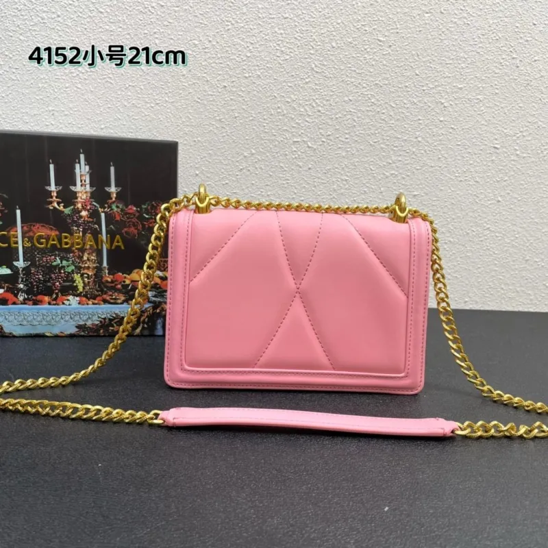 Dolce Gabbana Pink Small 4152 Crossbody Satchel Bag - Image 3