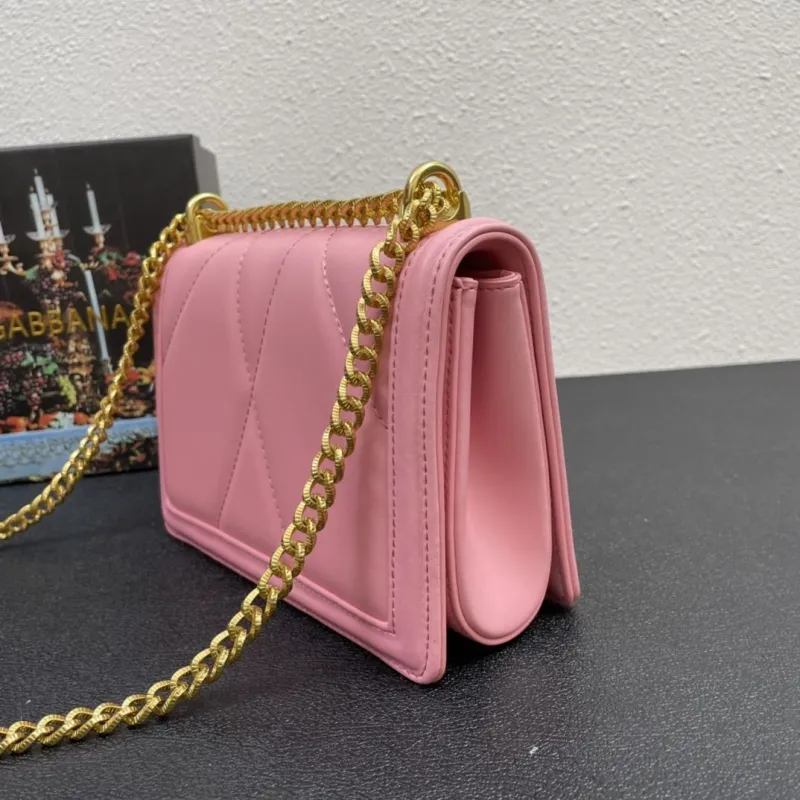 Dolce Gabbana Pink Small 4152 Crossbody Satchel Bag - Image 4