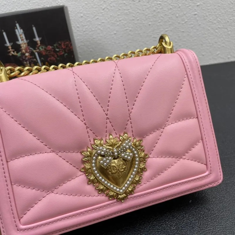 Dolce Gabbana Pink Small 4152 Crossbody Satchel Bag - Image 5