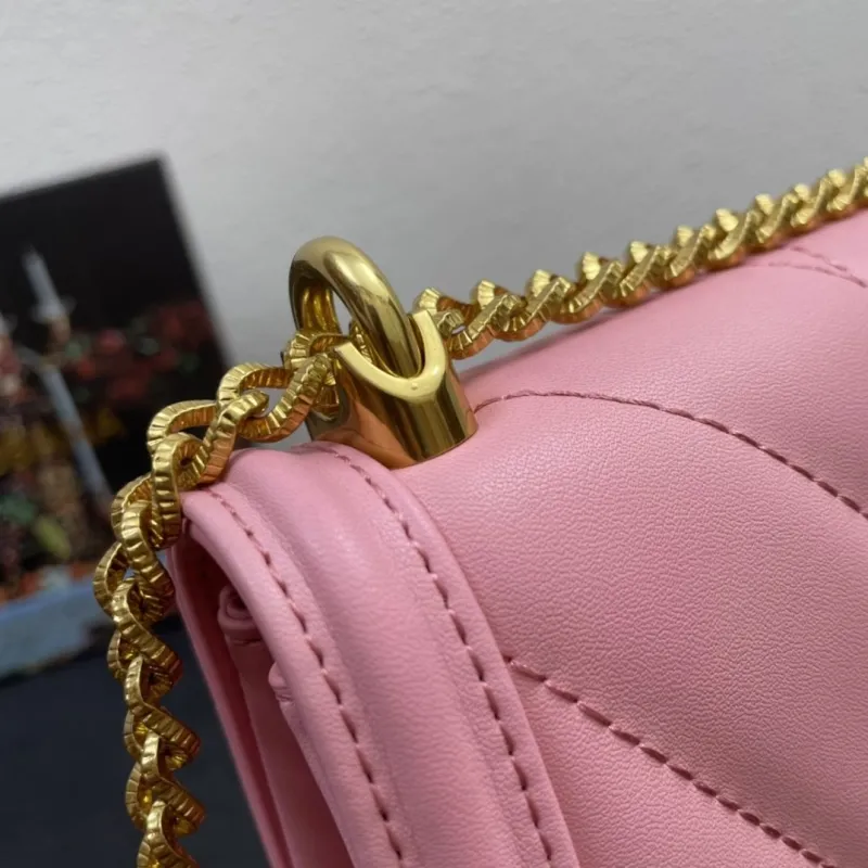 Dolce Gabbana Pink Small 4152 Crossbody Satchel Bag - Image 6