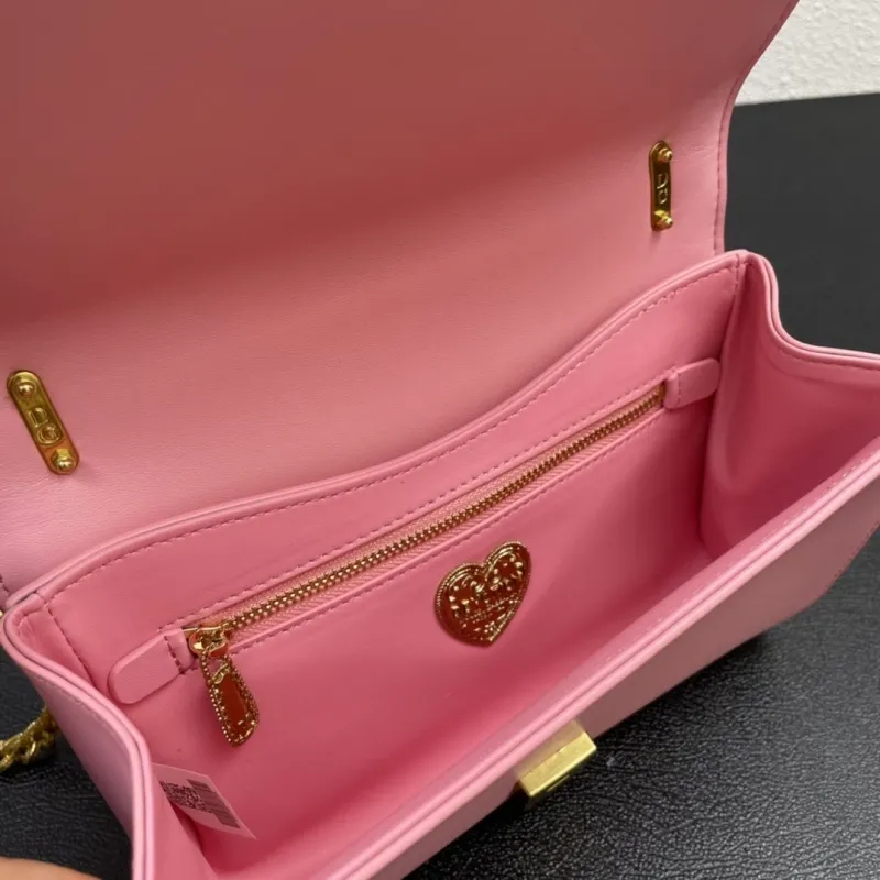 Dolce Gabbana Pink Small 4152 Crossbody Satchel Bag - Image 8