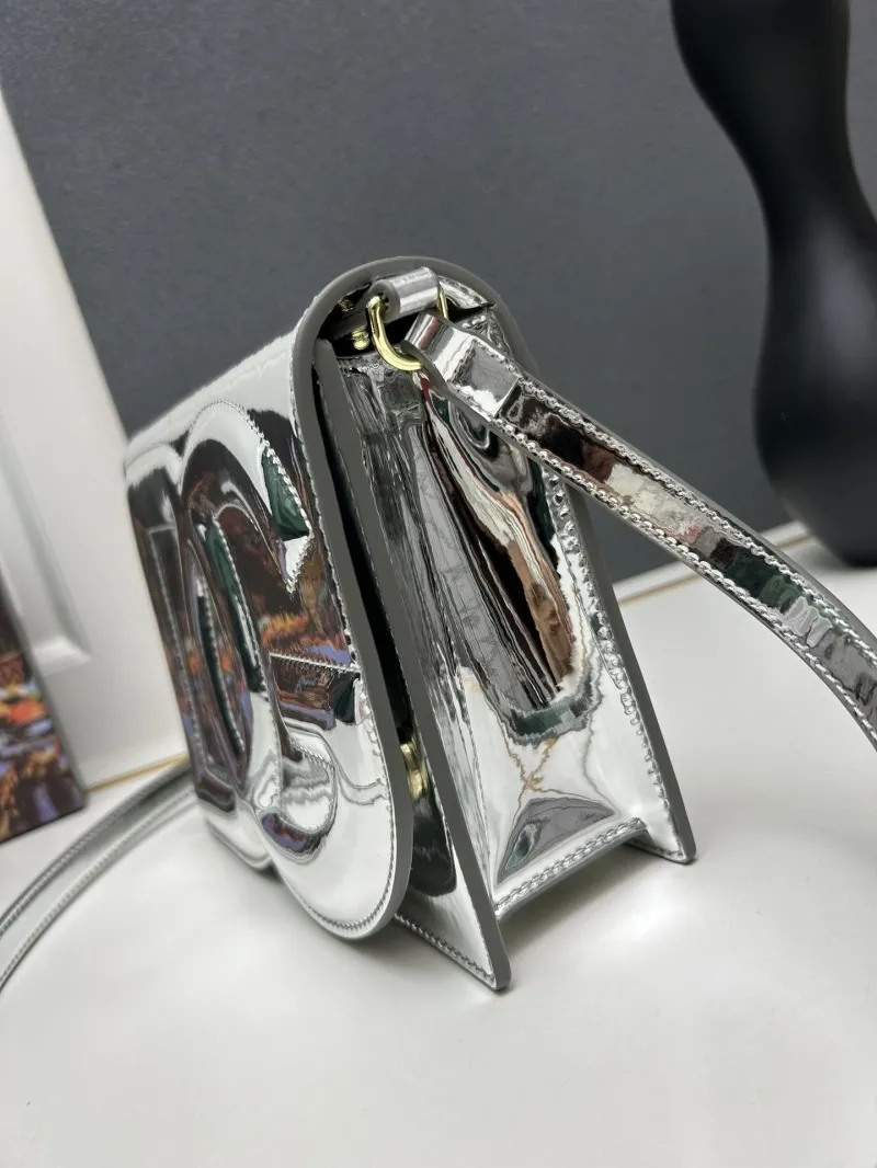 Dolce Gabbana Silver Crossbody Satchel Bag - Image 5
