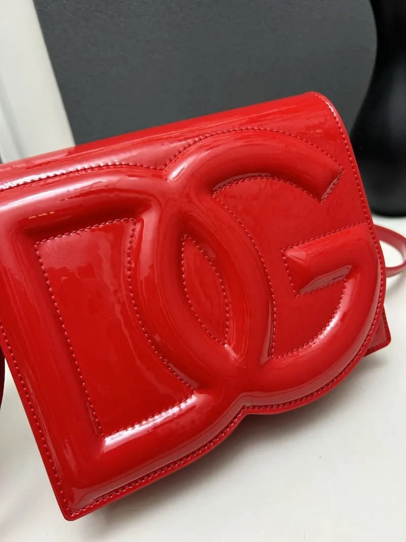 Dolce Gabbana Red Patent Leather Crossbody Bag - Image 4