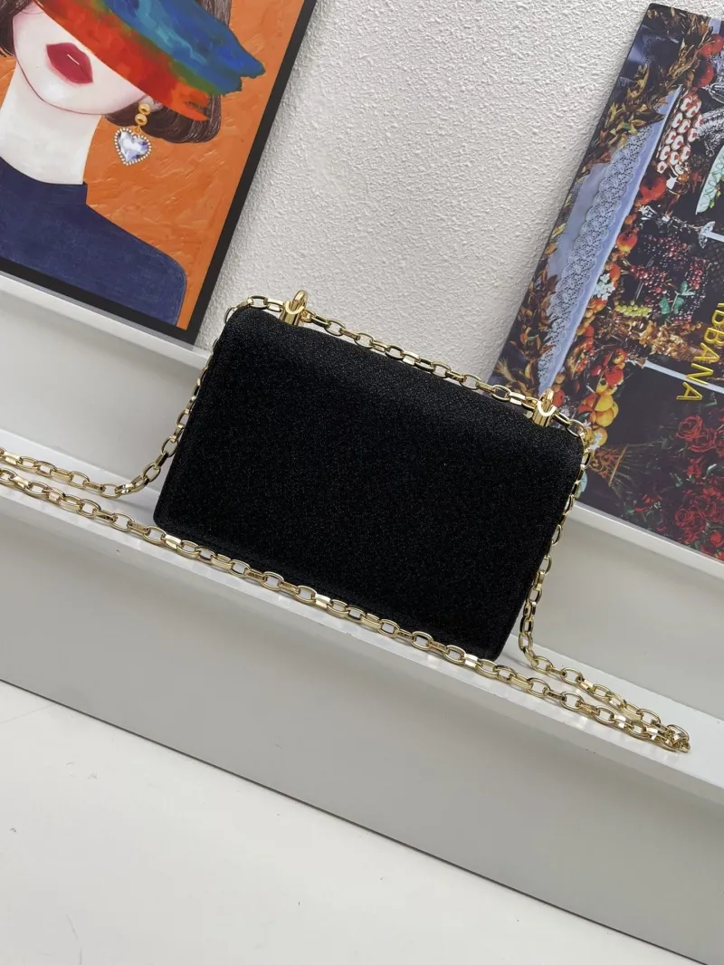 Alternative view of Dolce Gabbana Black Glitter Crossbody Bag 153