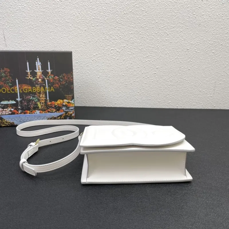 D&G White Leather Satchel Crossbody Bag - Image 7