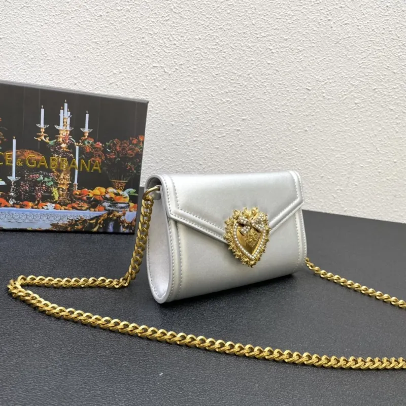 Alternative view of Dolce Gabbana Silver Chain Crossbody Bag