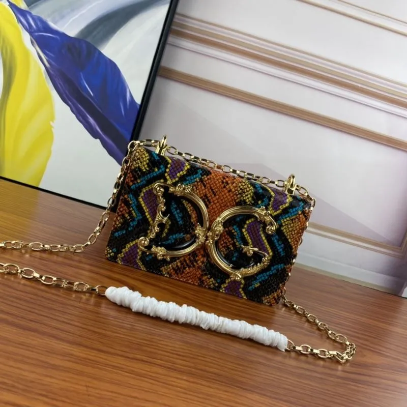 D&G Multicolor Snake Print Satchel Bag 253