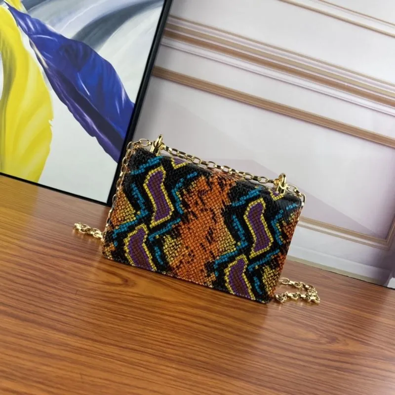 Alternative view of D&G Multicolor Snake Print Satchel Bag 253