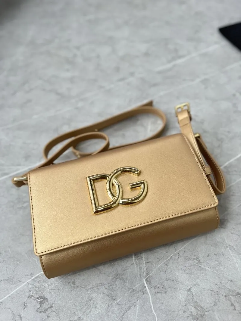 D&G Gold Crossbody Satchel Bag 265