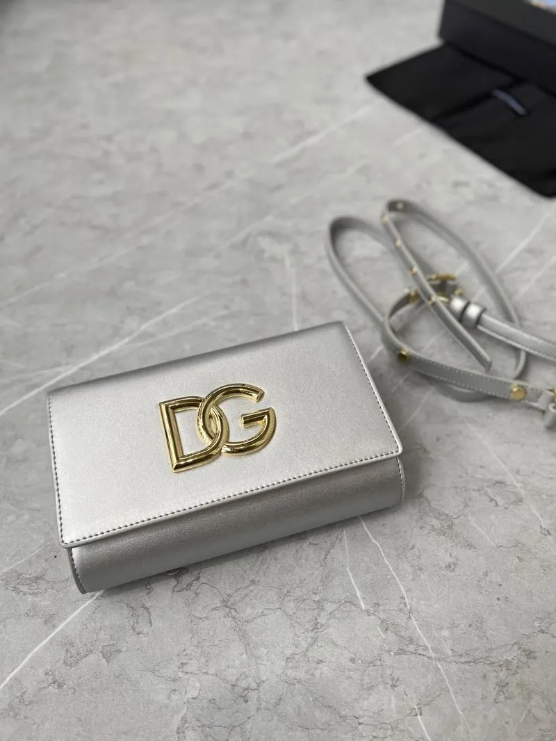 DG Silver Crossbody Satchel Bag 266