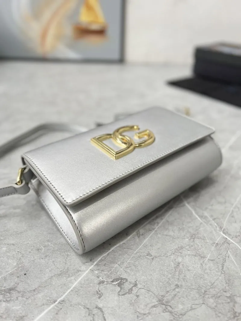 DG Silver Crossbody Satchel Bag 266 - Image 4
