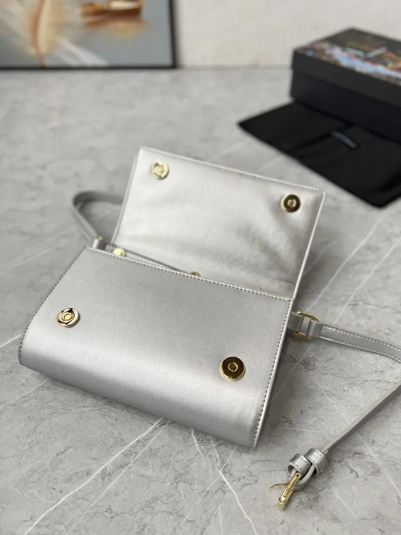 DG Silver Crossbody Satchel Bag 266 - Image 8