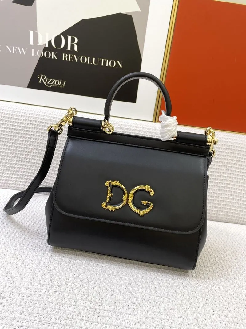 DG Black Leather Satchel Bag - Image 3