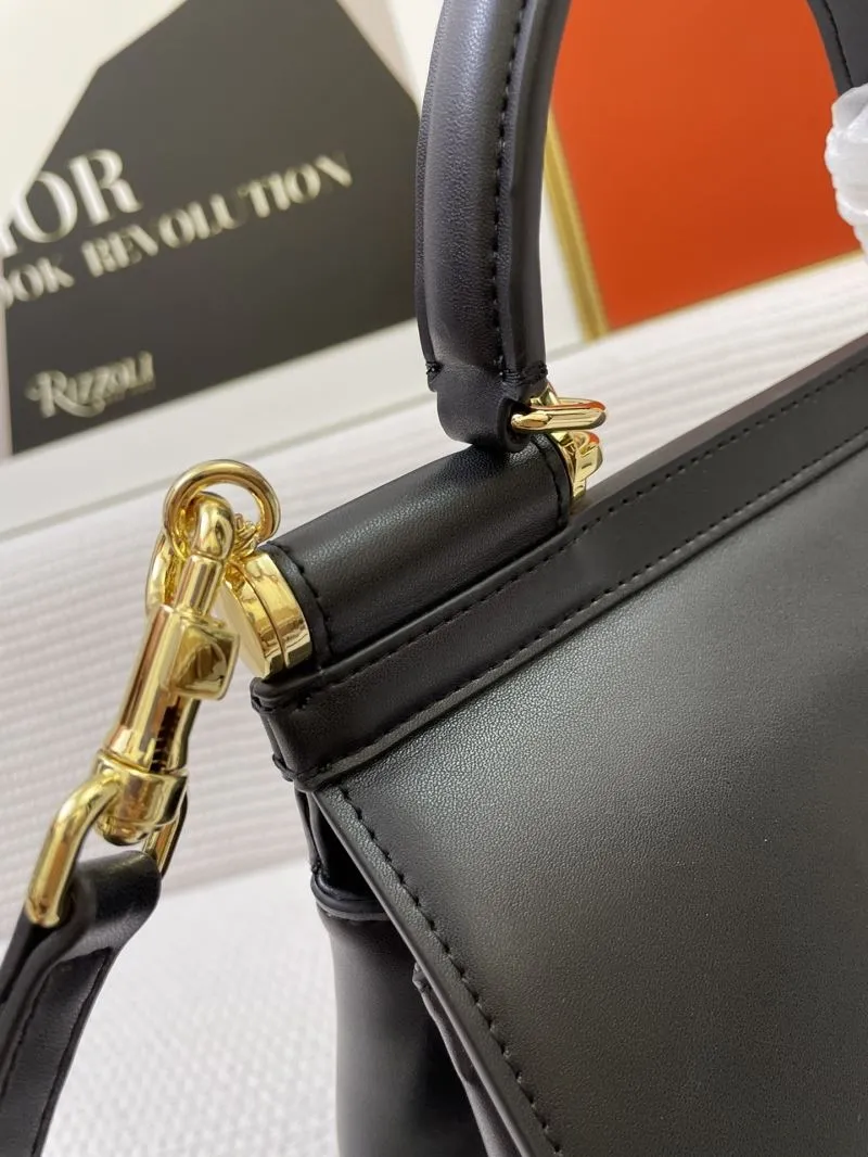 DG Black Leather Satchel Bag - Image 5
