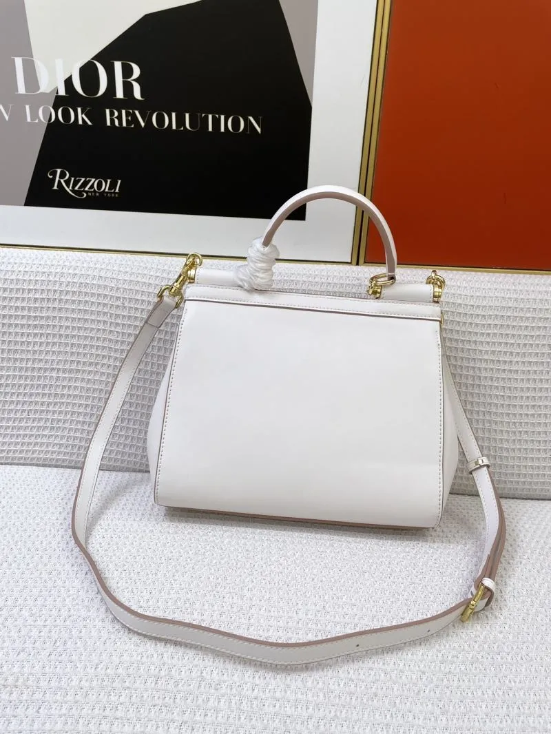 Alternative view of DG White Leather Satchel Bag 271