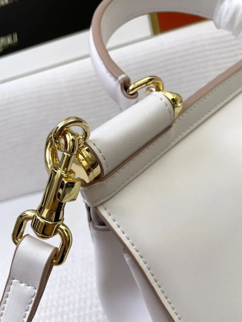 DG White Leather Satchel Bag 271 - Image 5