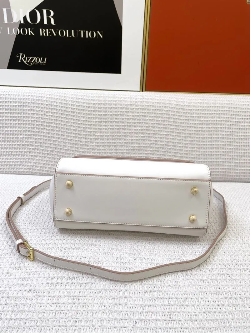 DG White Leather Satchel Bag 271 - Image 7