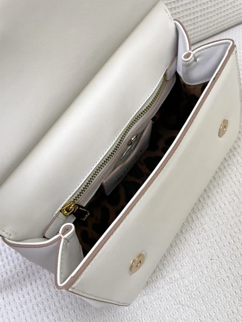 DG White Leather Satchel Bag 271 - Image 8