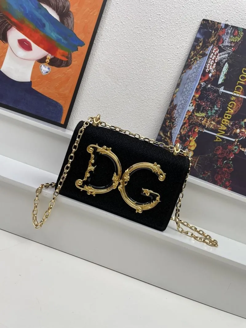 Dolce & Gabbana Black Chain Satchel Bag 272