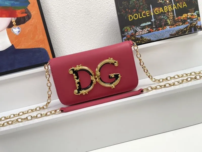 Dolce Gabbana Red Chain Satchel Bag