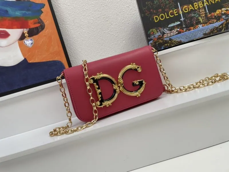 Dolce Gabbana Red Chain Satchel Bag - Image 3
