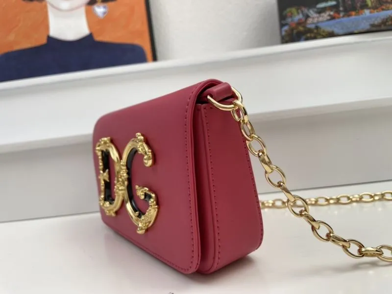 Dolce Gabbana Red Chain Satchel Bag - Image 5