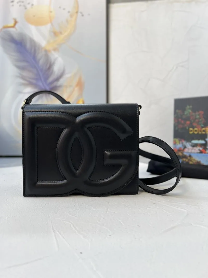 Dolce Gabbana Black Crossbody Satchel Bag 283