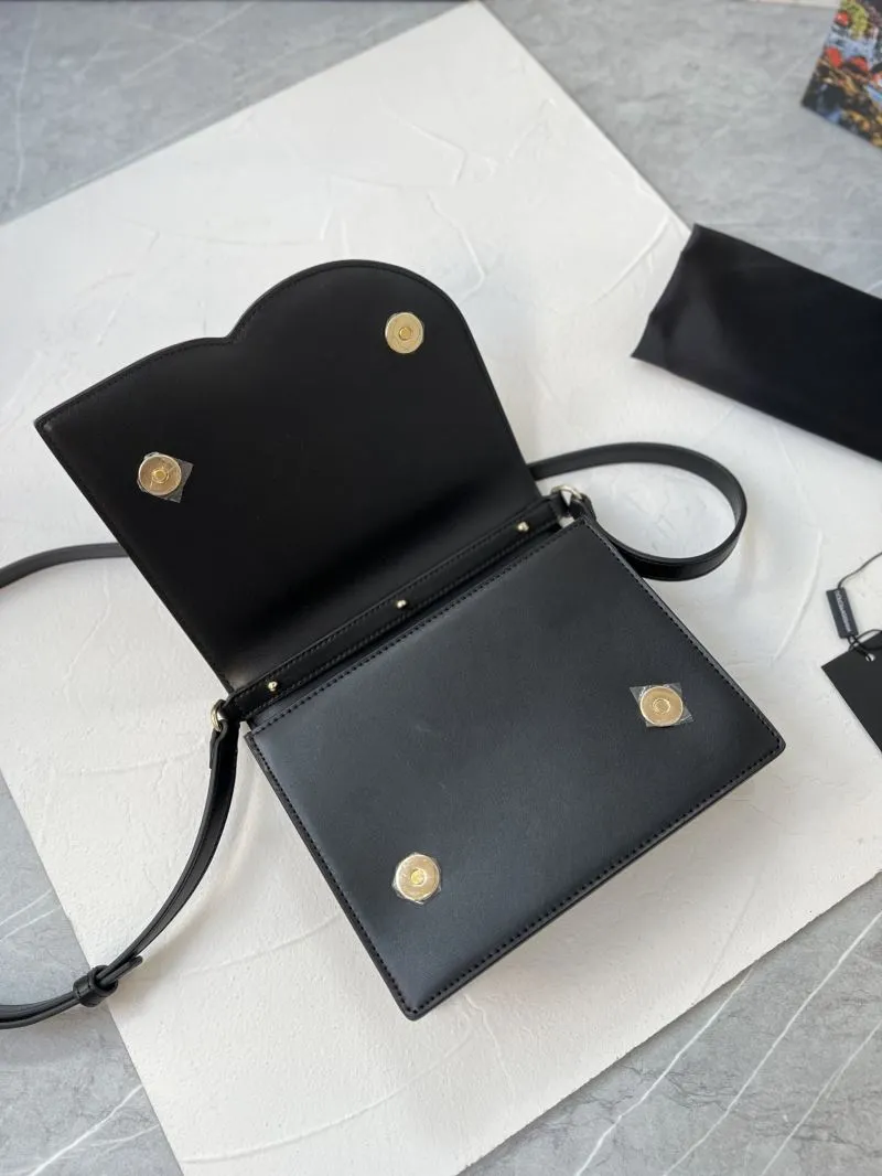 Dolce Gabbana Black Crossbody Satchel Bag 283 - Image 7
