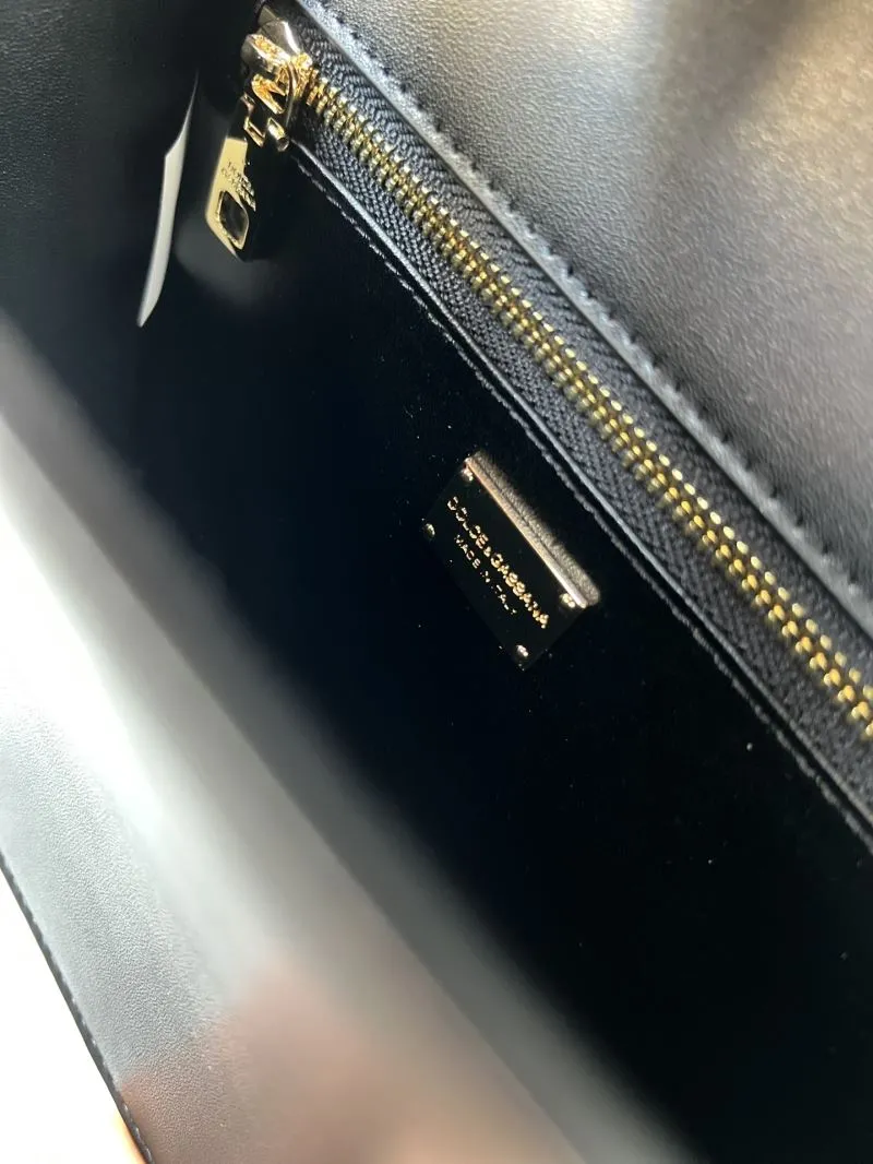 Dolce Gabbana Black Crossbody Satchel Bag 283 - Image 9