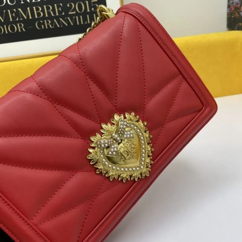 Dolce Gabbana Red Leather Satchel Bag 285 - Image 4