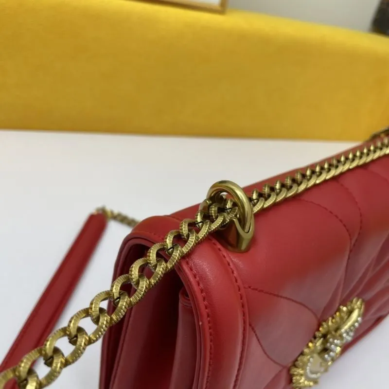 Dolce Gabbana Red Leather Satchel Bag 285 - Image 6