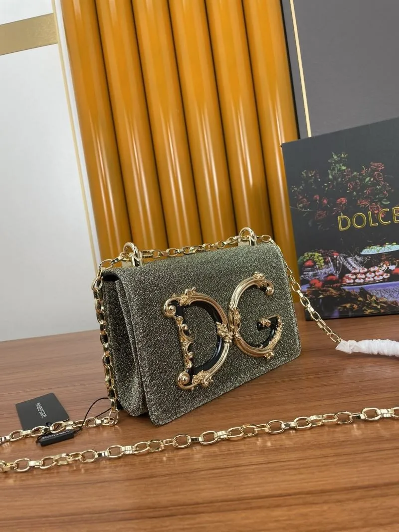 Alternative view of Dolce Gabbana Glitter Gold Chain Crossbody Bag