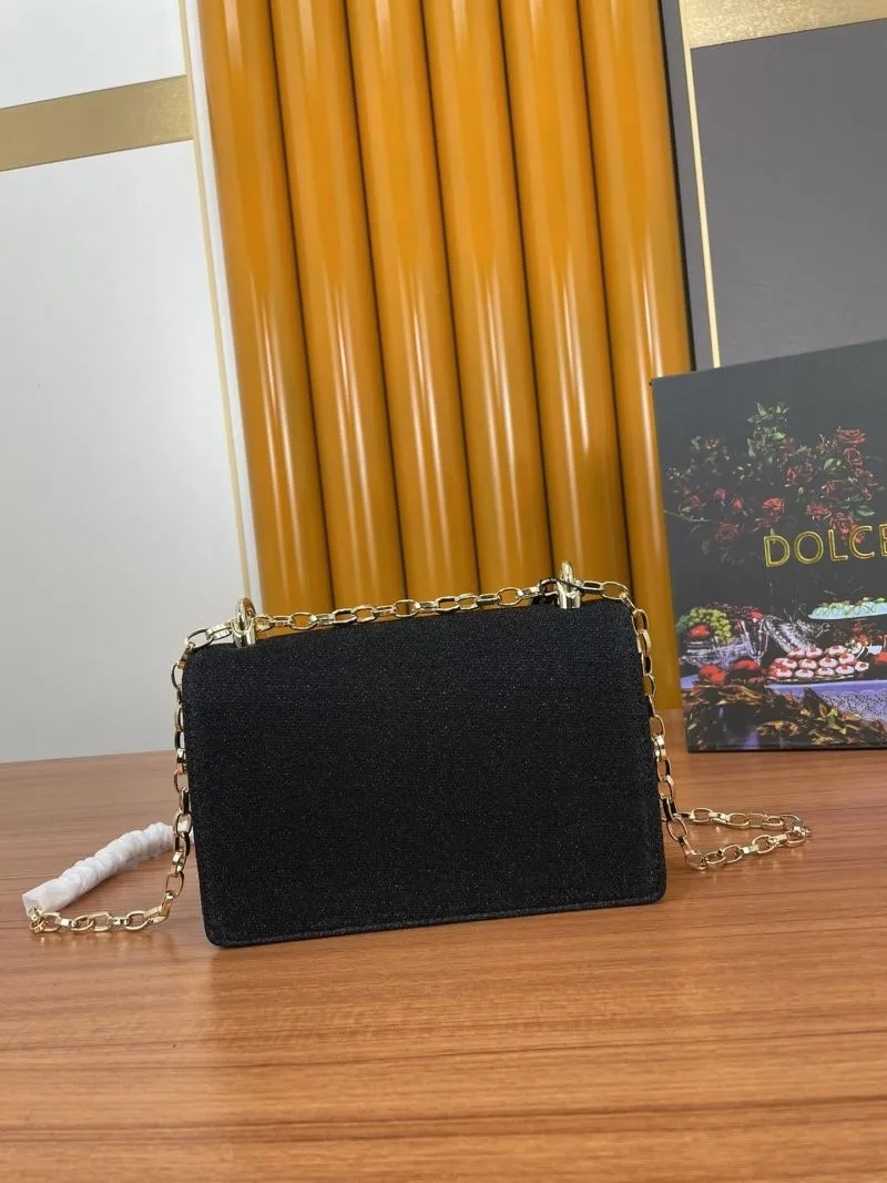 Dolce Gabbana Black Chain Satchel Bag - Image 3