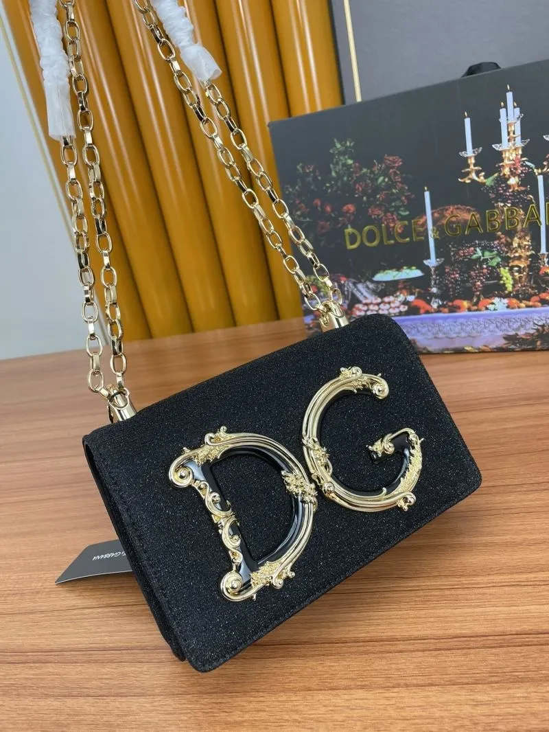 Dolce Gabbana Black Chain Satchel Bag - Image 4