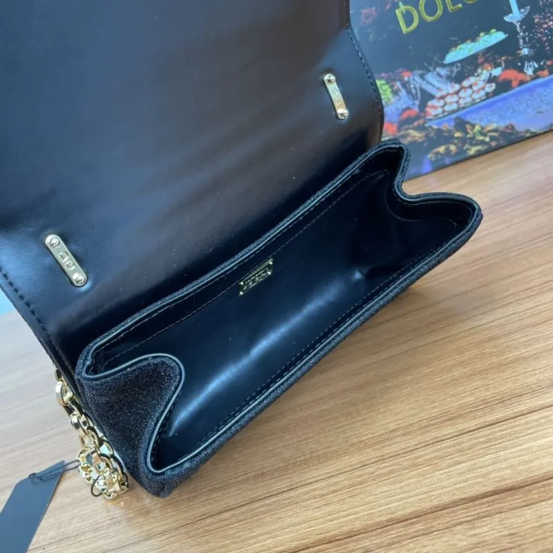 Dolce Gabbana Black Chain Satchel Bag - Image 8