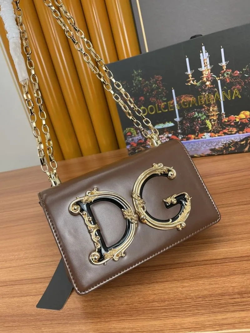 Dolce Gabbana Brown DG Logo Satchel Bag 291 - Image 4