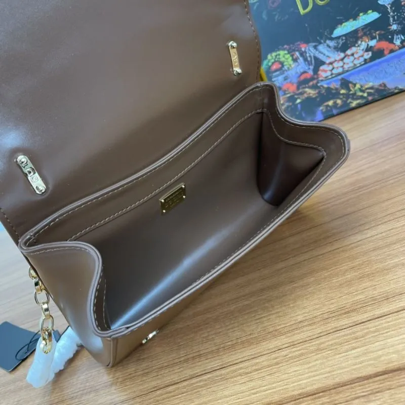 Dolce Gabbana Brown DG Logo Satchel Bag 291 - Image 8