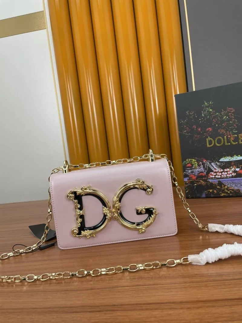 Dolce & Gabbana Pink DG Logo Satchel Bag 293