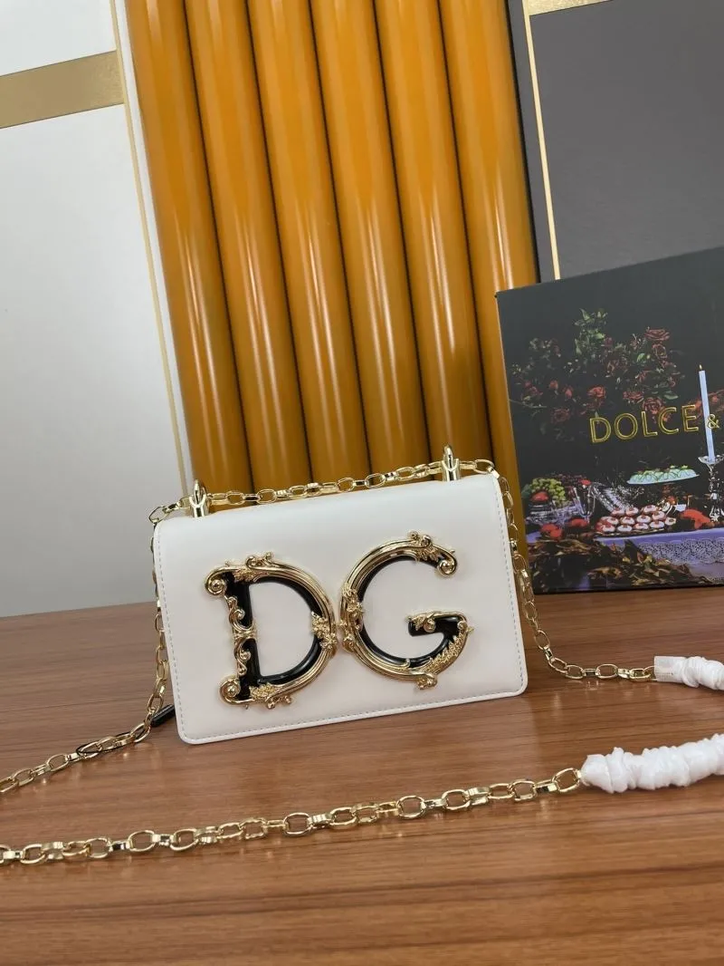 Dolce & Gabbana White DG Logo Satchel Bag 294