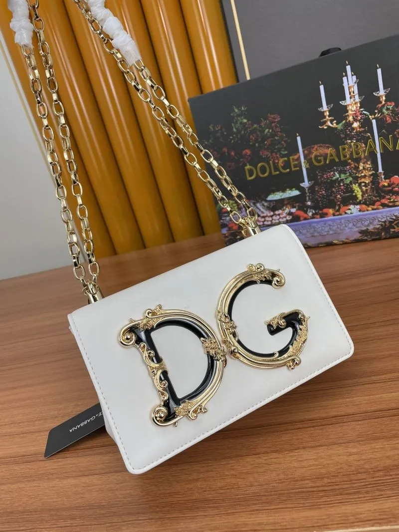 Dolce & Gabbana White DG Logo Satchel Bag 294 - Image 4