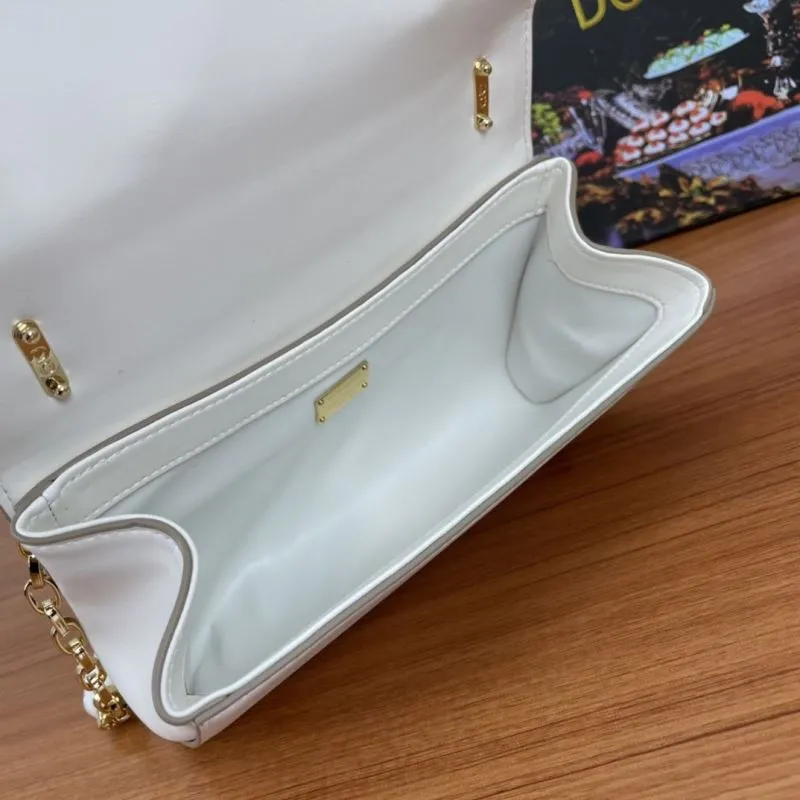 Dolce & Gabbana White DG Logo Satchel Bag 294 - Image 8