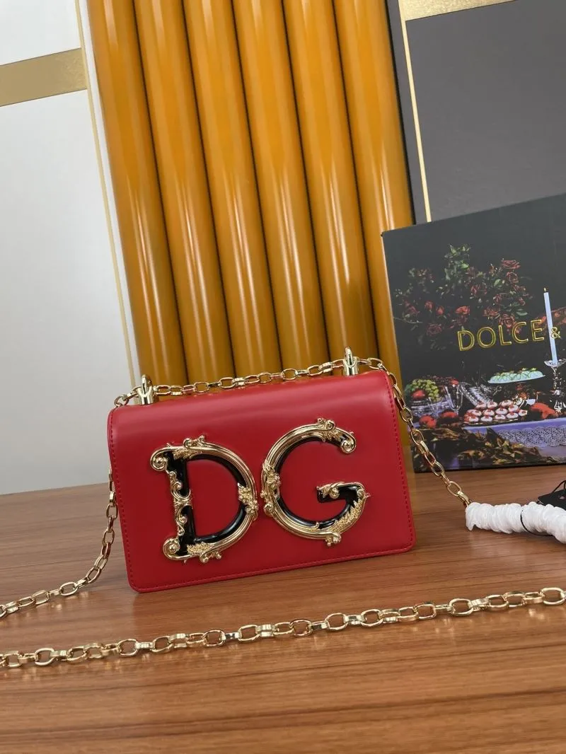 Dolce Gabbana Red DG Satchel Bag 296