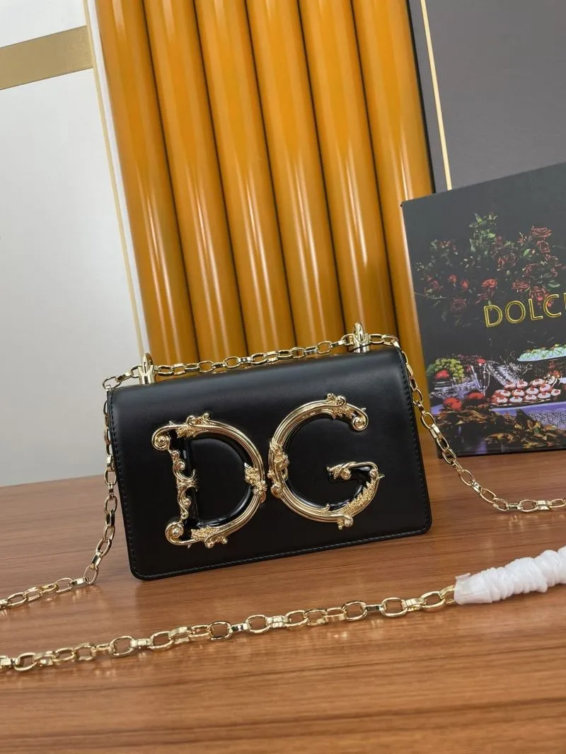 Dolce Gabbana Black Chain Shoulder Bag