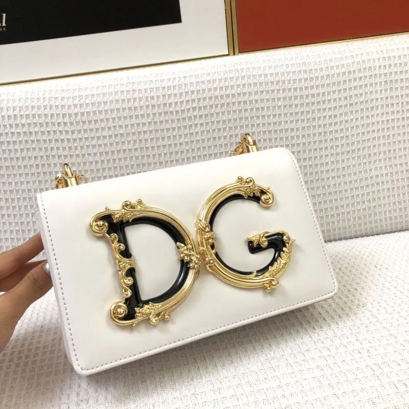 D&G White Leather Satchel Bag 306 - Image 4