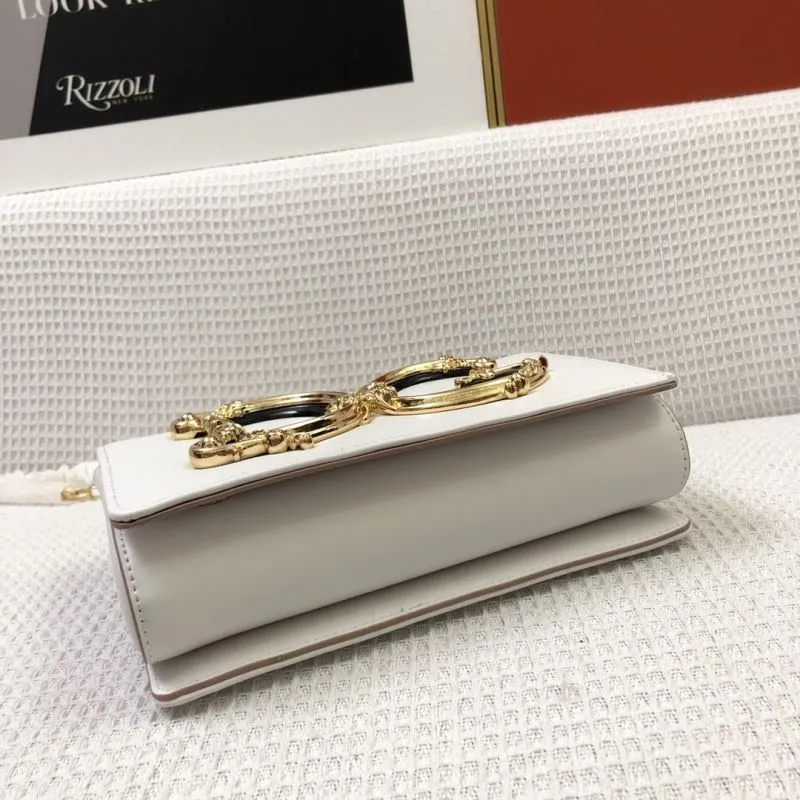 D&G White Leather Satchel Bag 306 - Image 6