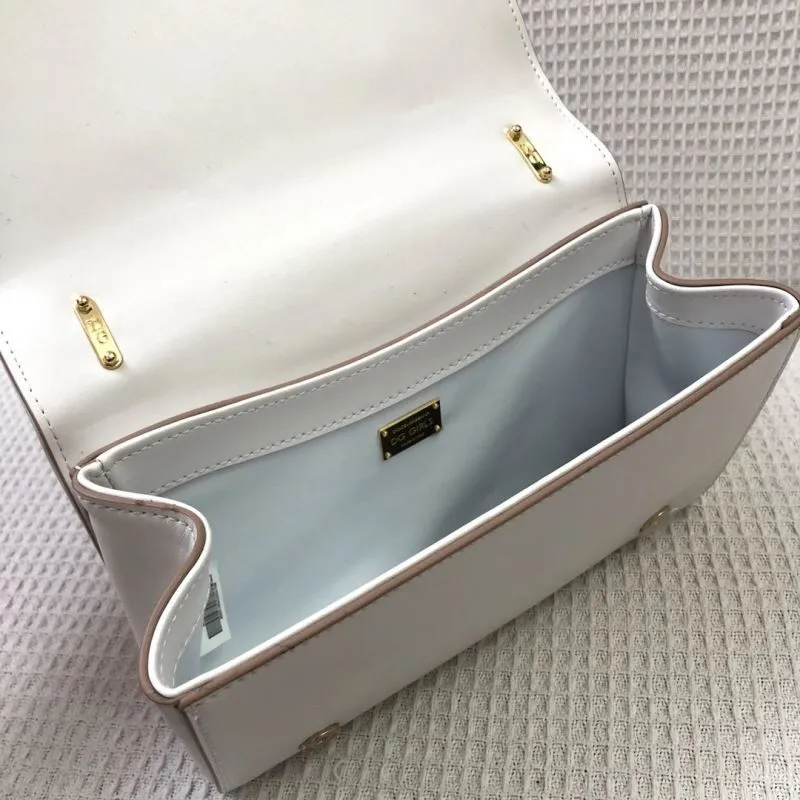 D&G White Leather Satchel Bag 306 - Image 8