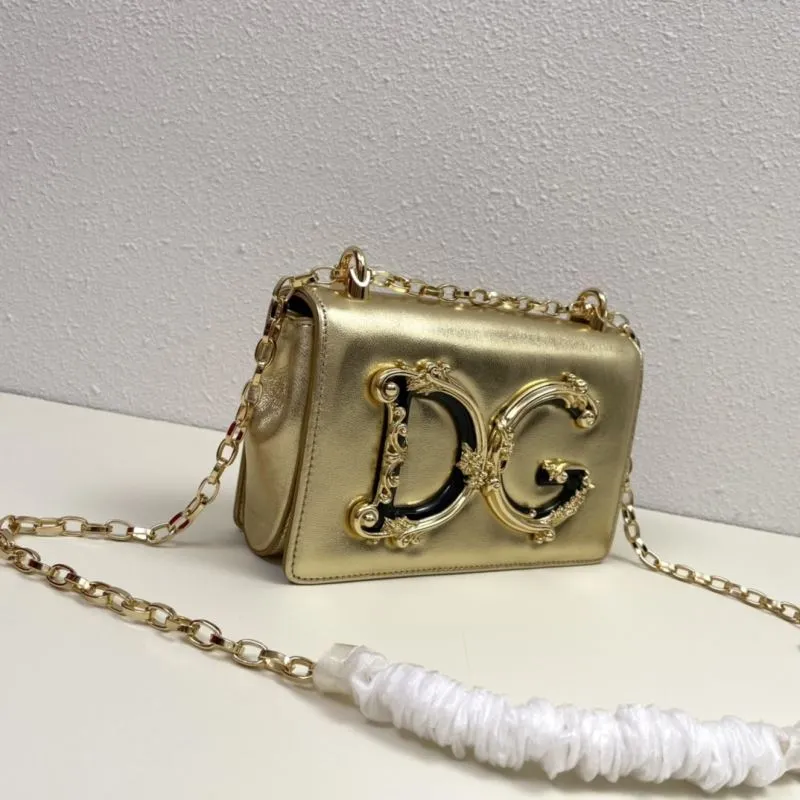 Alternative view of D&G Gold Satchel Crossbody Bag 307
