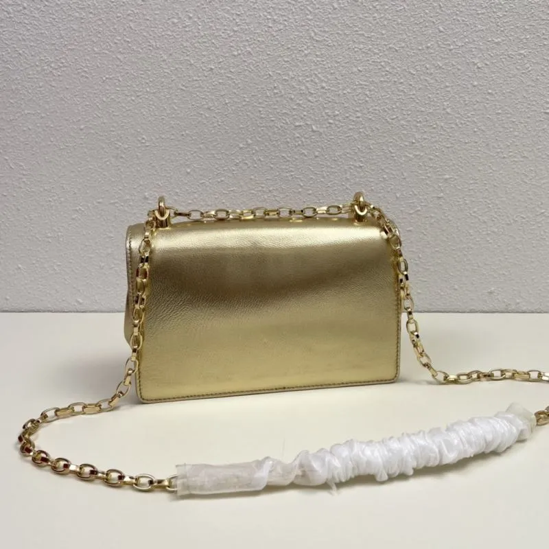 D&G Gold Satchel Crossbody Bag 307 - Image 3